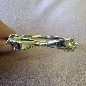 kate spade Silver Tone Hinged Bangle Bracelet